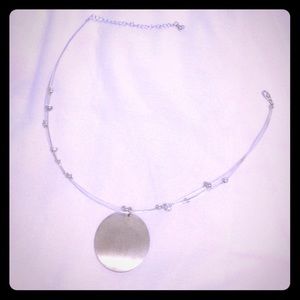 Tri-Layer Formal Bead and Wire Pendant Necklace